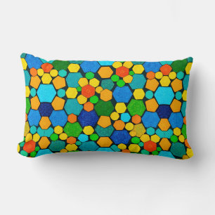 Abstrakt geometrisches Mosaikmuster Lendenkissen