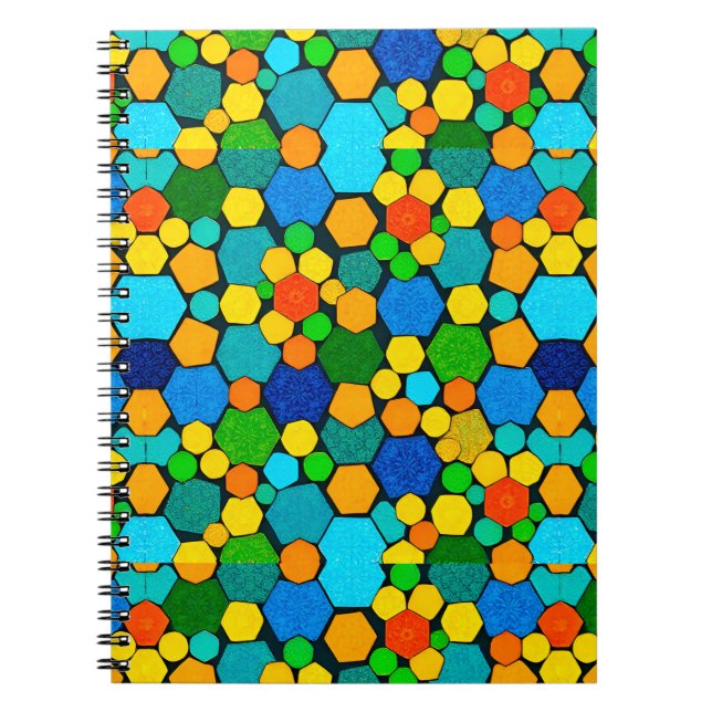 Abstrakt geometrisches Mosaikmuster Notizblock (Vorderseite)