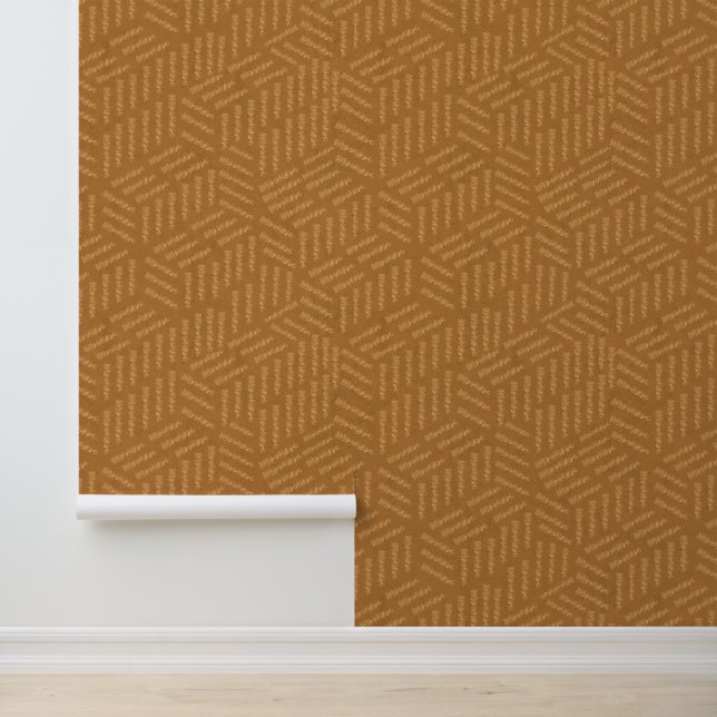 Abstrakt geometrisches Muster, braun Tapete (Anwendung)