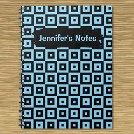 Abstrakt Geometrisches Quadrat-MusterNotebook Notizblock