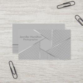 Abstrakt Geometrisches Silver Gold Foil Fotograf Visitenkarte