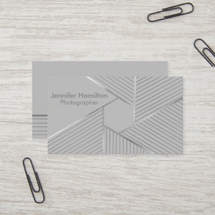 Abstrakt Geometrisches Silver Gold Foil Fotograf Visitenkarte