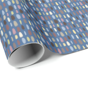 Abstrakt gepunktetes blaues Mustertrennpapier Geschenkpapier