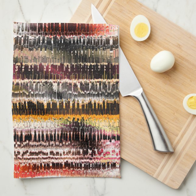 Abstrakt gestreift aus aufgeschnittenem Papier Geschirrtuch (Viertel Falte)