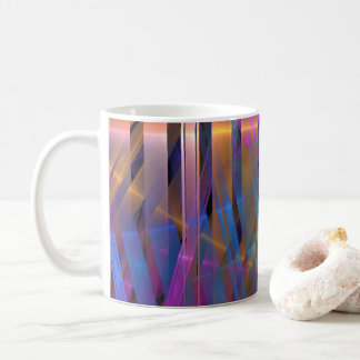Abstrakt gestreifte glänzende geometrische Dekorat Kaffeetasse