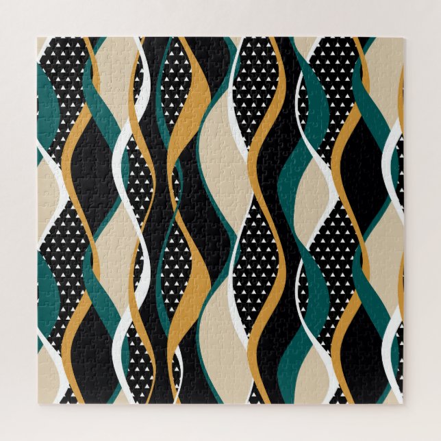 Abstrakt gestreiftes, farbenprächtiges Wellenmuste (Vertikal)