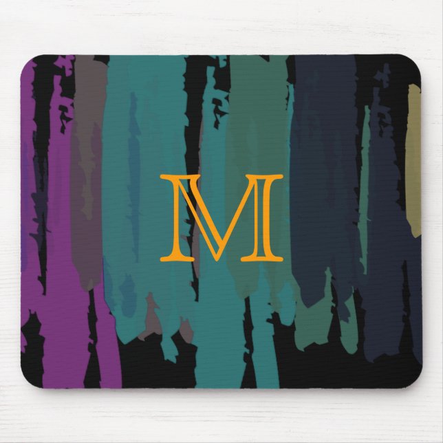 Abstrakt gestrichene Wasserfarben Spritzer Kunst,  Mousepad (Vorne)