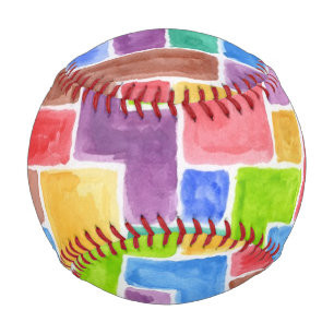 Abstrakt gestrichener Aquarellhintergrund. 2 Baseball