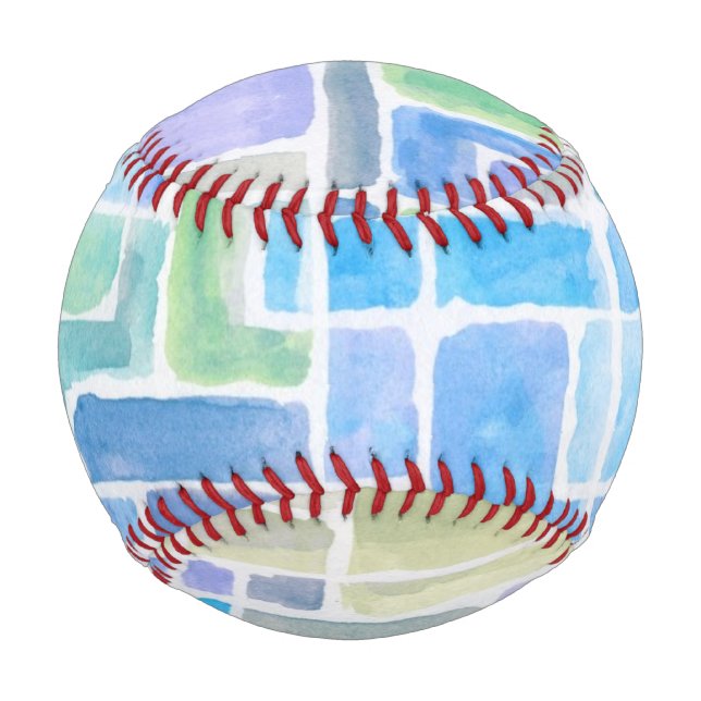 Abstrakt gestrichener Aquarellhintergrund. Baseball (Vorderseite)