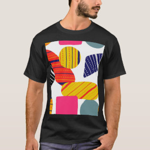 Abstrakt gezeichnetes, stilvolles Muster. T-Shirt