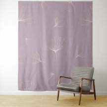 Abstrakt Ginkgo Biloba Botanische Rose Gold