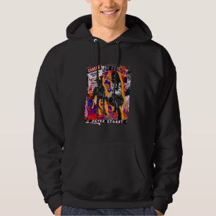 Abstrakt Girl Doberman Cities Style Collagen Rebel Hoodie