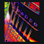 Abstrakt Gitarre Moderner Pop Art Poster Rock'n'Ro<br><div class="desc">Eine weitere Abstrakte Kreation von Kentucky Abstrakt Artist,  Kara Willis. 2012</div>