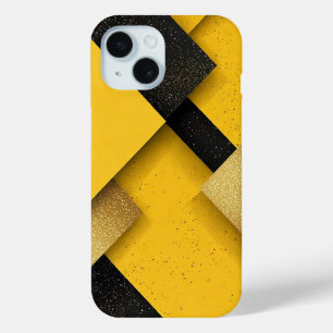 Abstrakt Glänzend Gelb und Schwarz Geometrisch Case-Mate iPhone Hülle