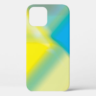 Abstrakt Glow Glow iPhone Gelb und Türkis blau 12  Case-Mate iPhone Hülle