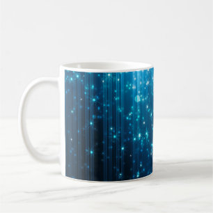 Abstrakt glühender Hintergrund Kaffeetasse