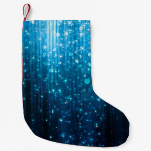 Abstrakt glühender Hintergrund Kleiner Weihnachtsstrumpf