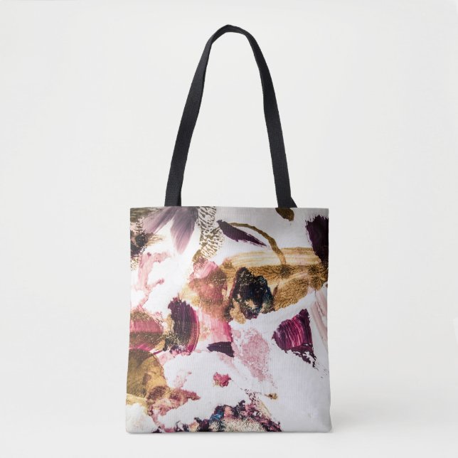Abstrakt Gold Glitzern Kreative Kunst Tasche (Vorderseite)