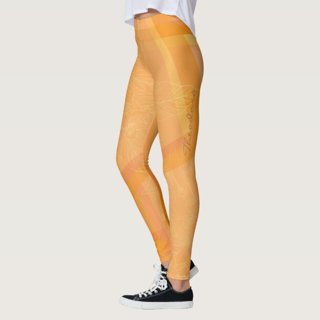Abstrakt Gold Orange Leggings (Links)