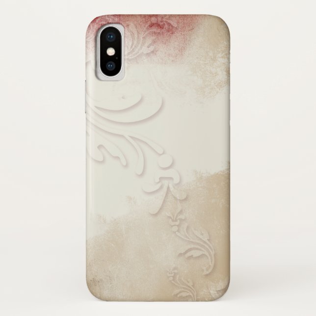 Abstrakt Gold Red Gray Art Case-Mate iPhone Hülle (Rückseite)