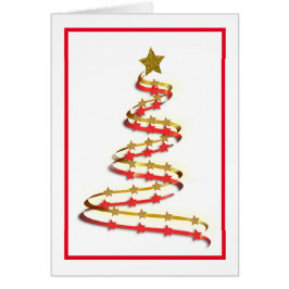 Abstrakt Gold Red Ribbon Weihnachtsbaum Custom