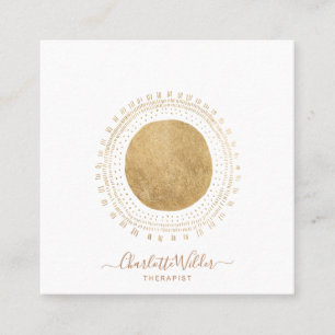 Abstrakt-Gold-Sun-Therapeut Quadratische Visitenkarte
