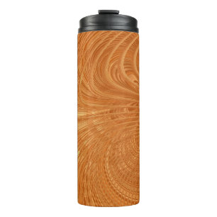 Abstrakt Golden Wavy Art Thermal Tumbler Thermosbecher