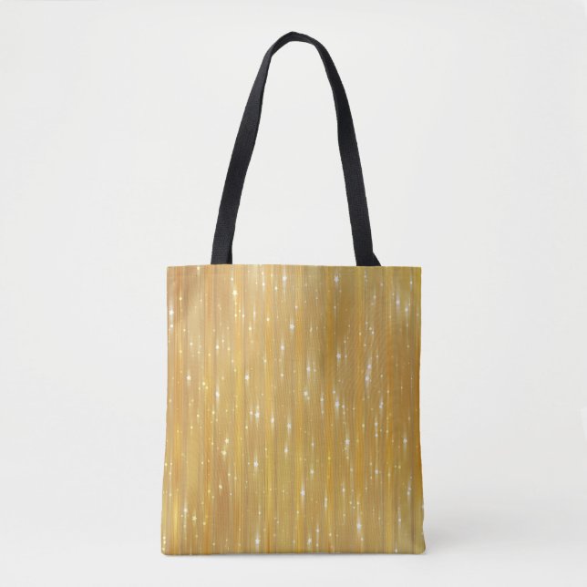 Abstrakt goldgelb mit Glitzer Tasche (Vorderseite)