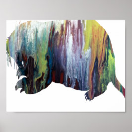 Abstrakt Gopher-Silhouette Poster