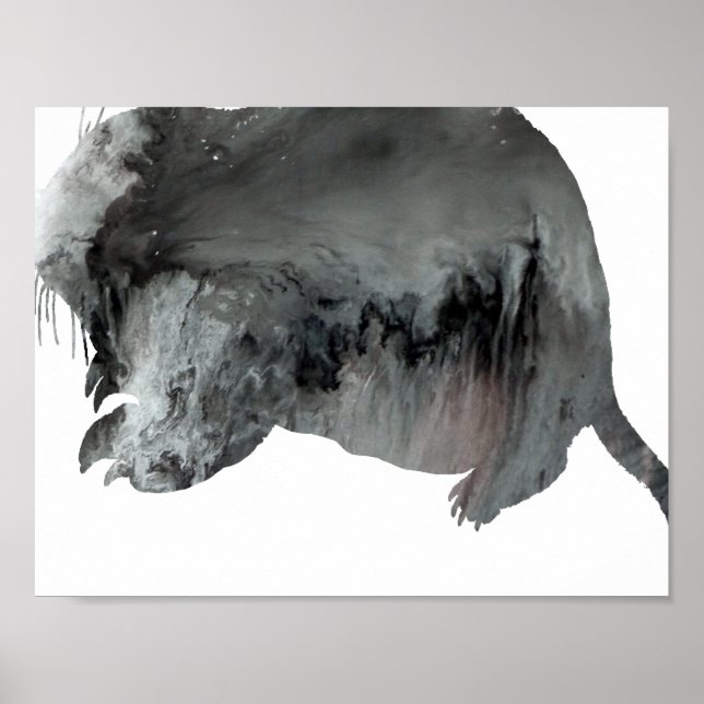 Abstrakt Gopher-Silhouette Poster (Vorne)