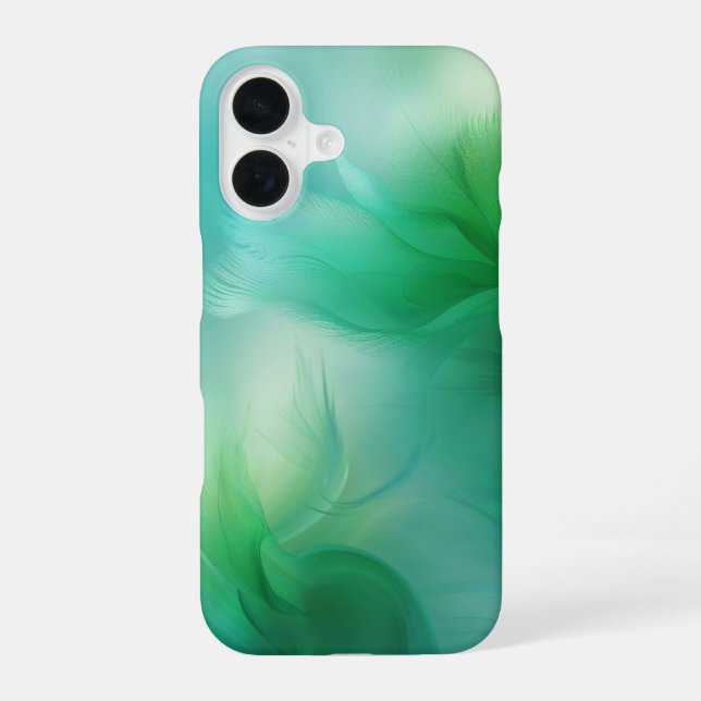 Abstrakt Gradient Green und Blue iPhone 16 Hülle (Rückseite)