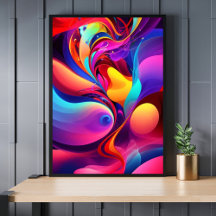 Abstrakt Graffiti Melody Moderne Kunstfusion Print