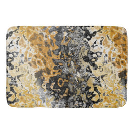 Abstrakt grau und gelb badematte