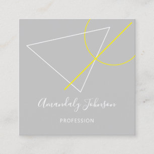 Abstrakt Graue Geometrie-ARCHTECT-DESIGNER Quadratische Visitenkarte