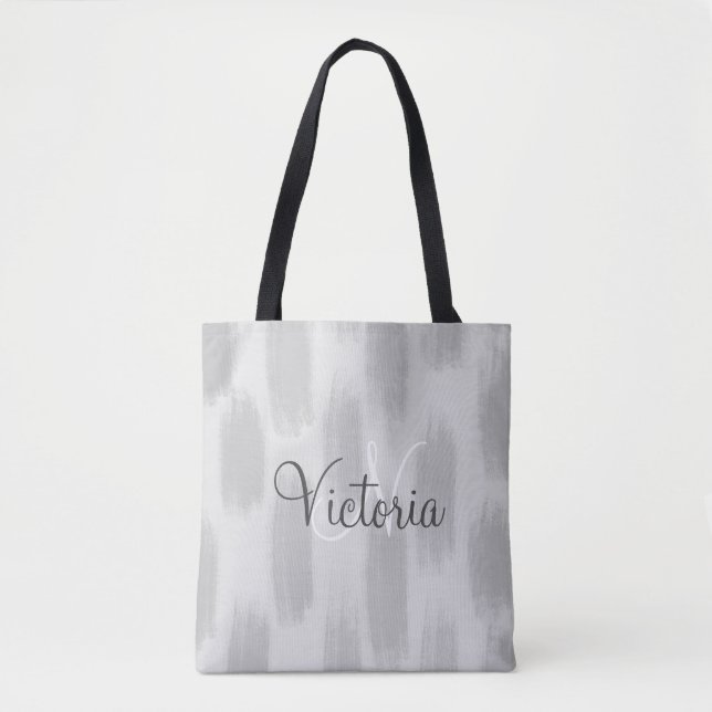 Abstrakt Graufarben, modern und modern Tasche (Vorderseite)