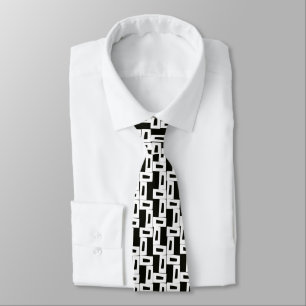 Abstrakt Graustufen Muster Neck Tie Krawatte