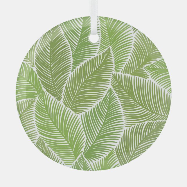 Abstrakt grüne Blüte, nahtloser Hintergrund. Ornament Aus Glas (Vorderseite)