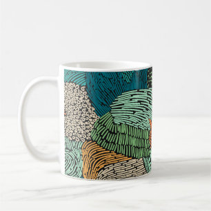 Abstrakt Grunge: Nahtloses Muster. Kaffeetasse