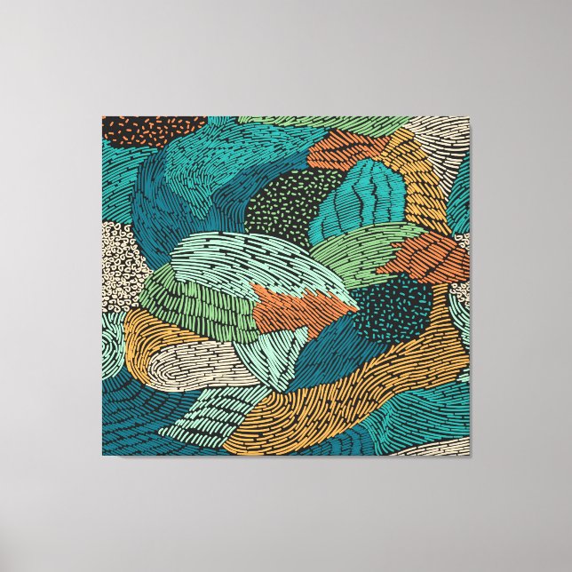 Abstrakt Grunge: Nahtloses Muster. Leinwanddruck (Vorderseite)