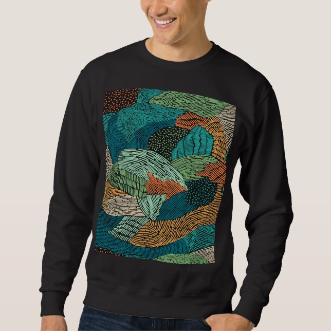Abstrakt Grunge: Nahtloses Muster. Sweatshirt (Vorderseite)