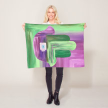Abstrakt Hamsa Fleece Blanket