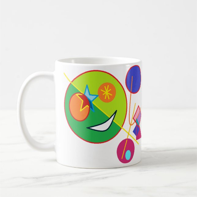 Abstrakt Happy Art Kaffeetasse (Links)