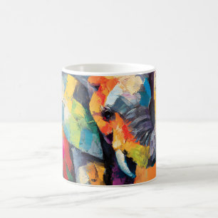 Abstrakt Happy Rainbow Elephant Kaffeetasse