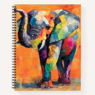 Abstrakt Happy Rainbow Elephant Notizbuch