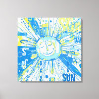 Abstrakt Happy Whimsical Sun Word Art