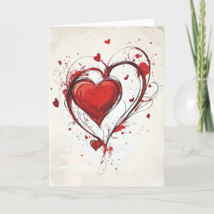 Abstrakt Heat Red Feiertagskarte