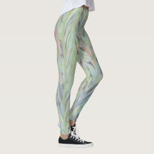 Abstrakt Herringbone - Farn Leggings