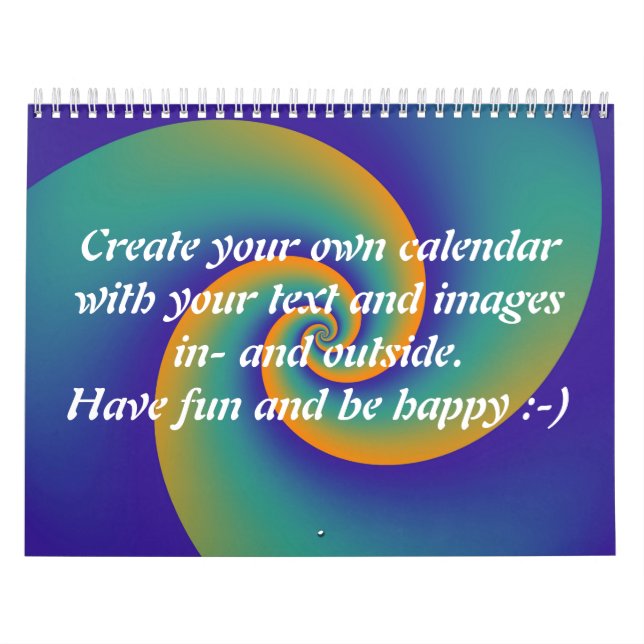 Abstrakt Hintergrund Spirals soft V + Ihr Text Kalender (Titelbild)