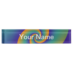 Abstrakt Hintergrund Spirals soft V + Ihr Text Namensplakette
