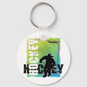 Abstrakt Hockey (weiblich) Schlüsselanhänger